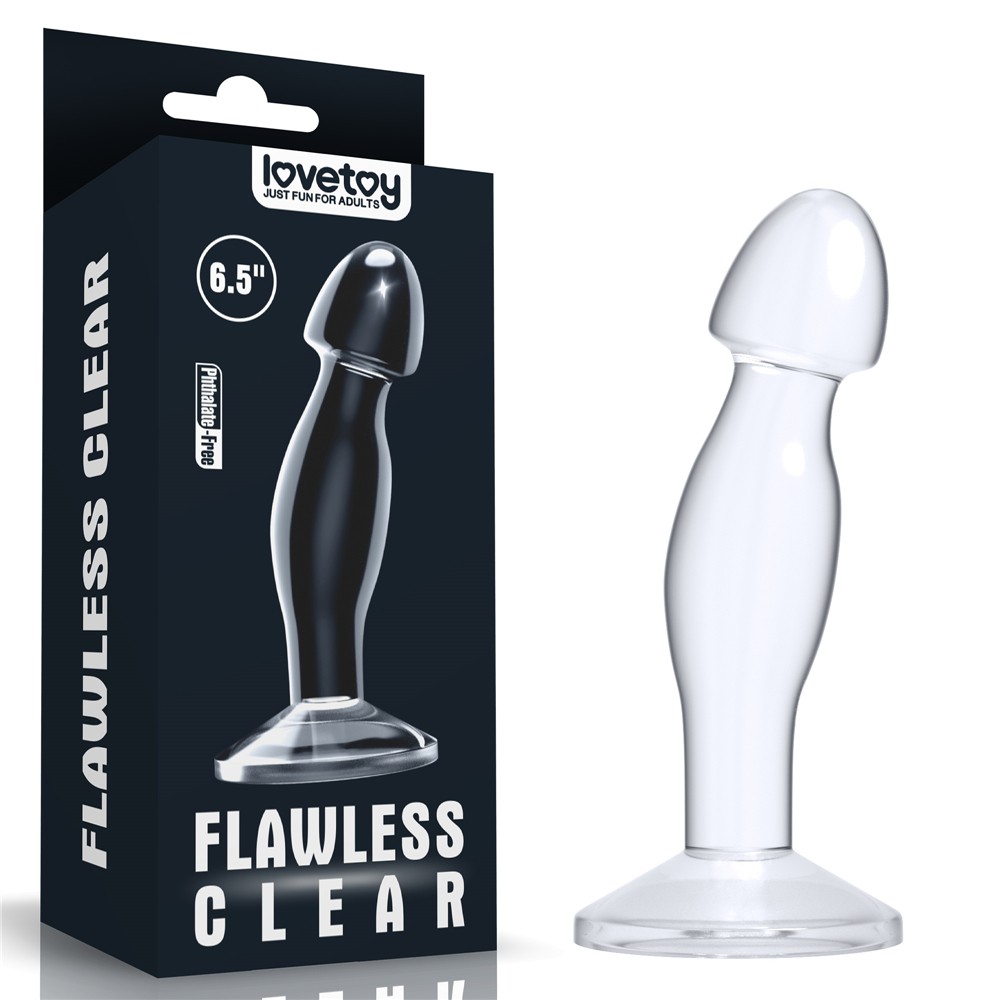 Анальна пробка - Flawless Clear Prostate Plug 6.5" Clear - зображення 1