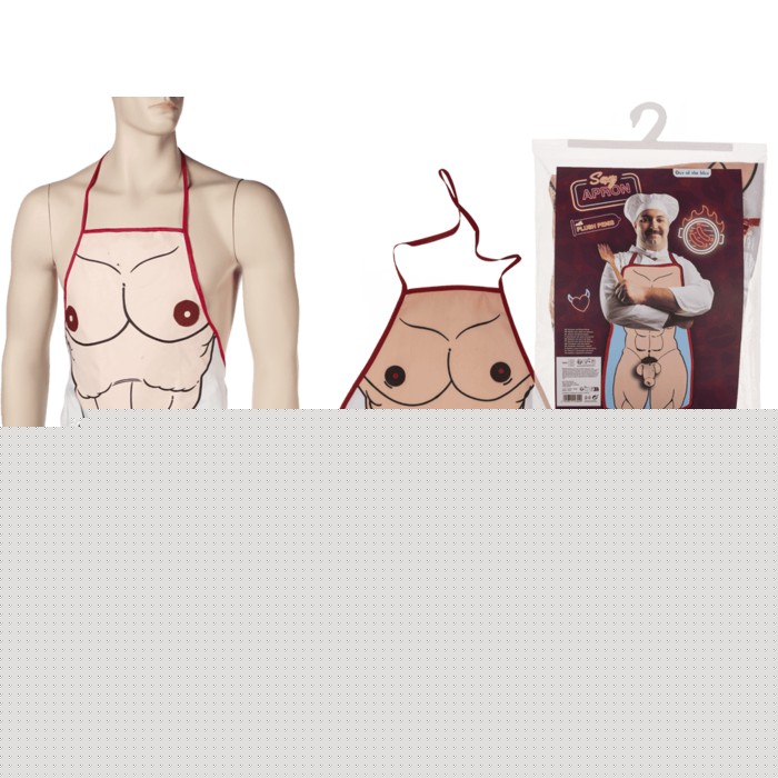 Кухонний фартух з плюшевим пенісом Sexy Apron Male Body With Plush Penis - зображення 1