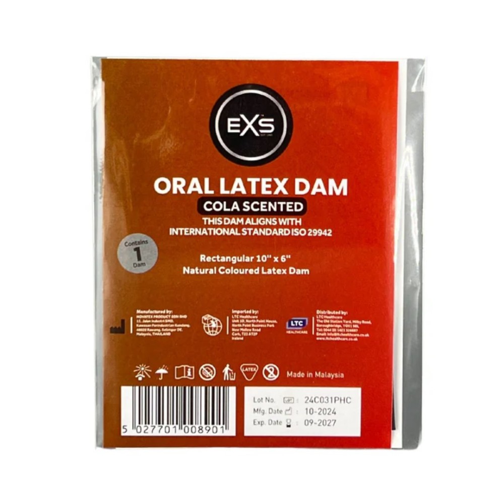 Латексна серветка для орального сексу - EXS Oral Latex Dam Cola Scented - зображення 1
