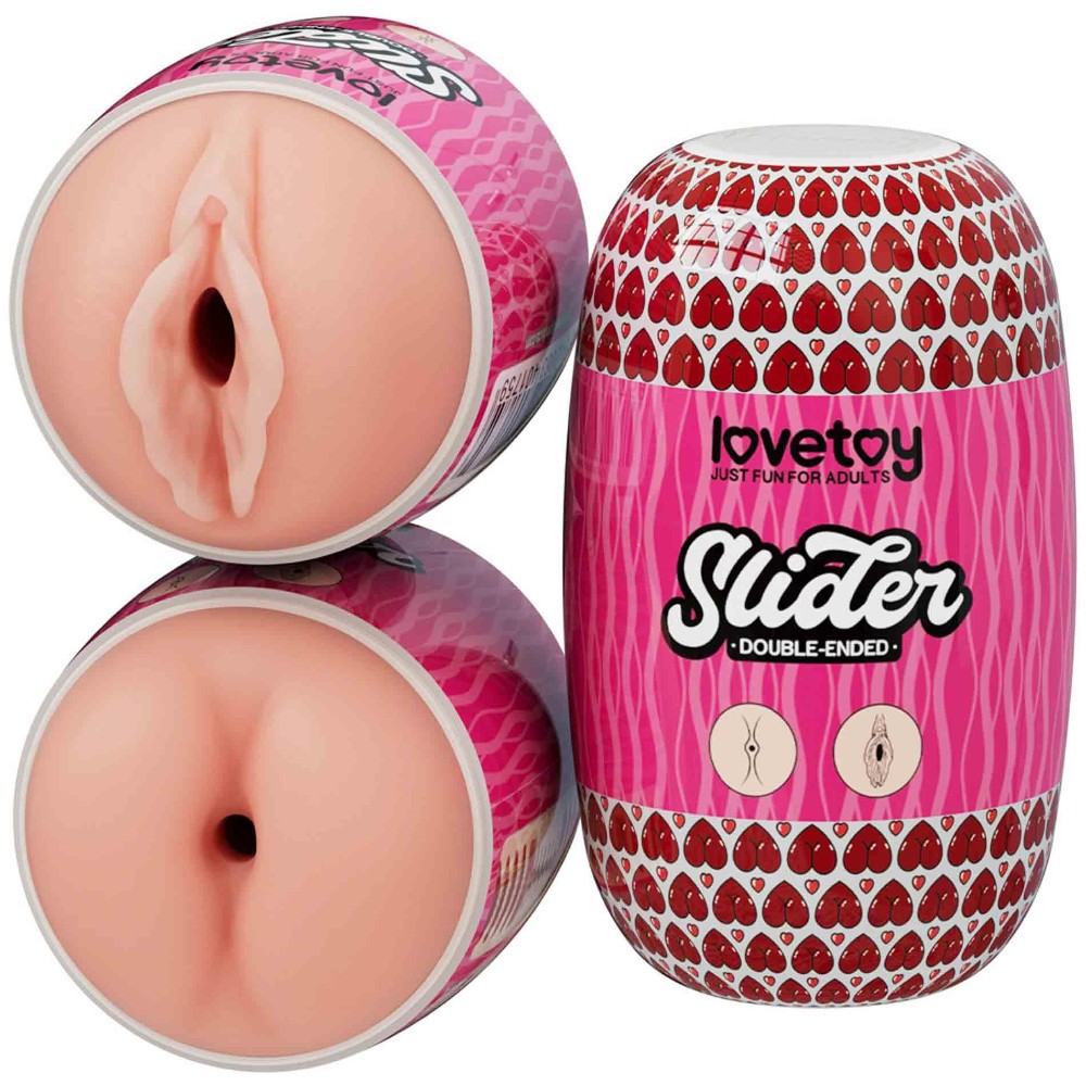 Мастурбатор - Slider Double-Ended Masturbator Ass and Vagina Flesh - зображення 1