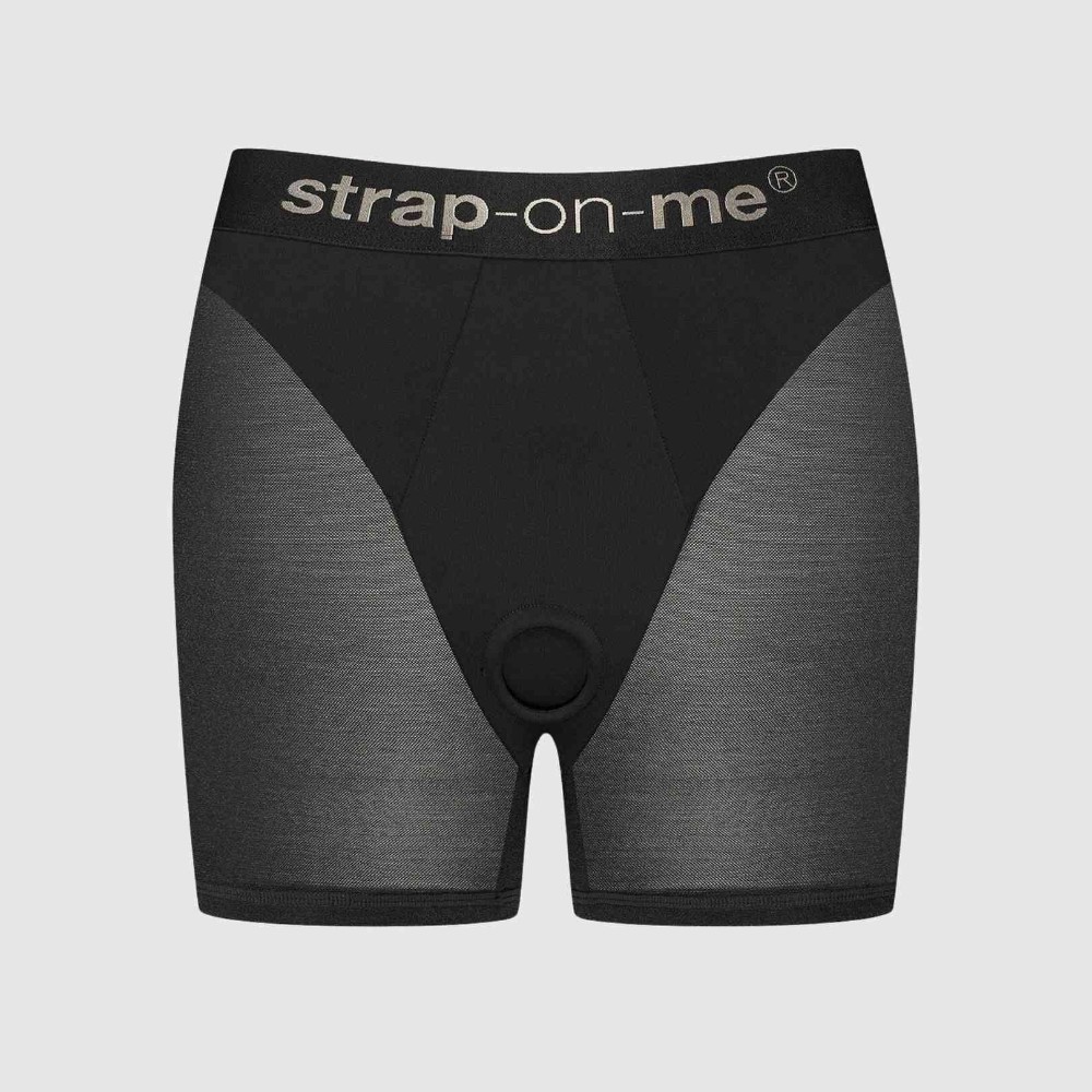 Шорти з фіксацією дилдо Strap-On-Me Harness Lingerie Halo – XL – Black, велосипедки - зображення 1