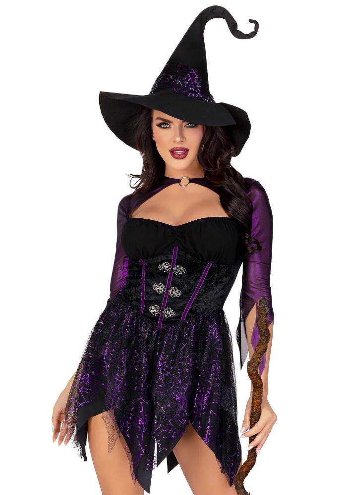 Костюм відьми Leg Avenue Mystical Witch M, сукня, капелюх - зображення 1