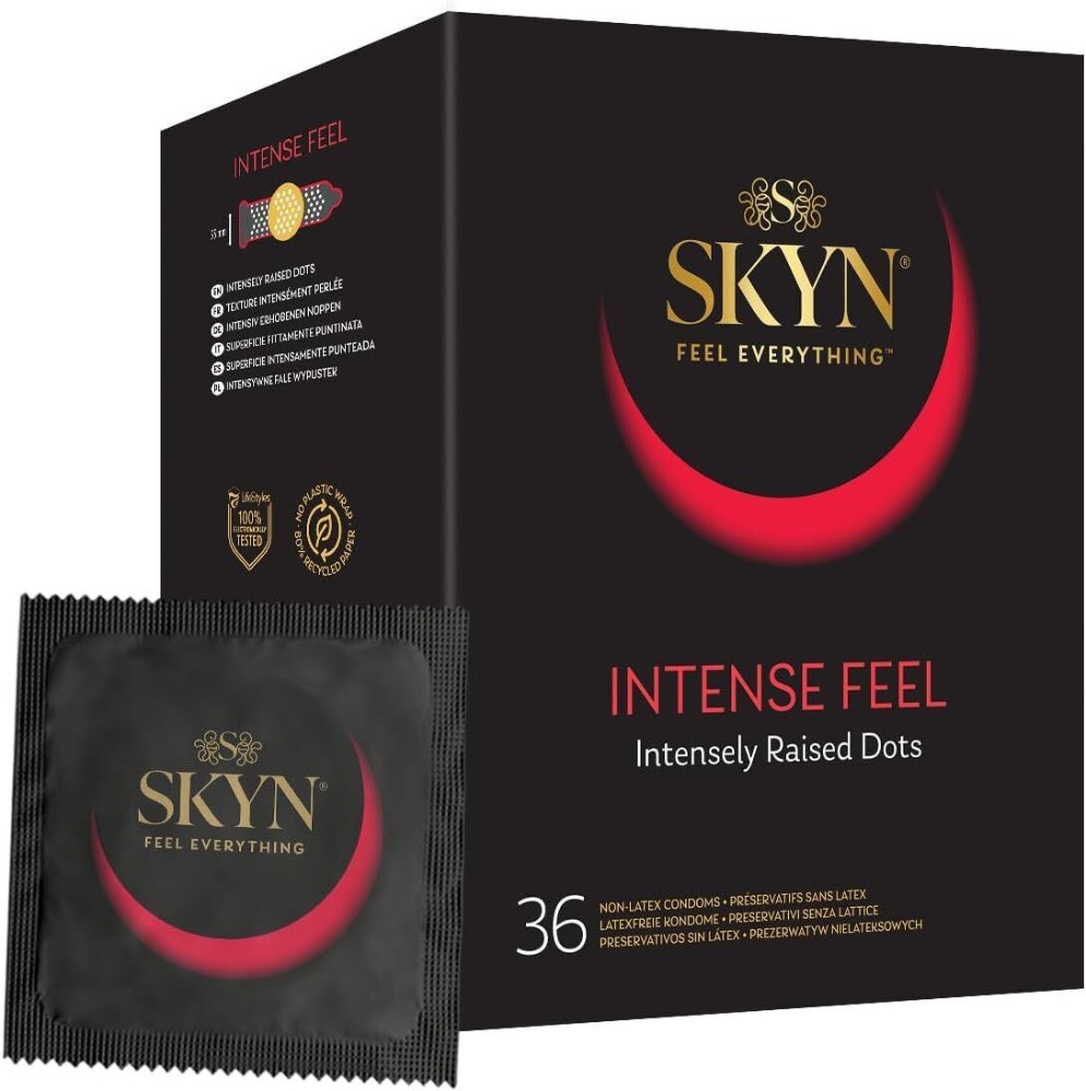 Безлатексні преміум-презервативи SKYN Intense Feel 36 шт (м'яте паковання!!!) - зображення 1