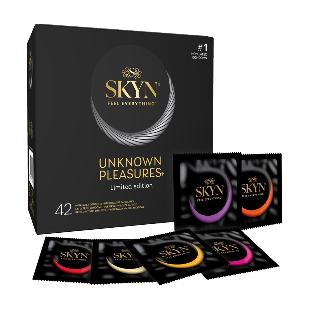 Безлатексні преміум-презервативи SKYN Unknown Pleasures 42 шт, 6 різних видів (м'яте паковання!!!) - зображення 1