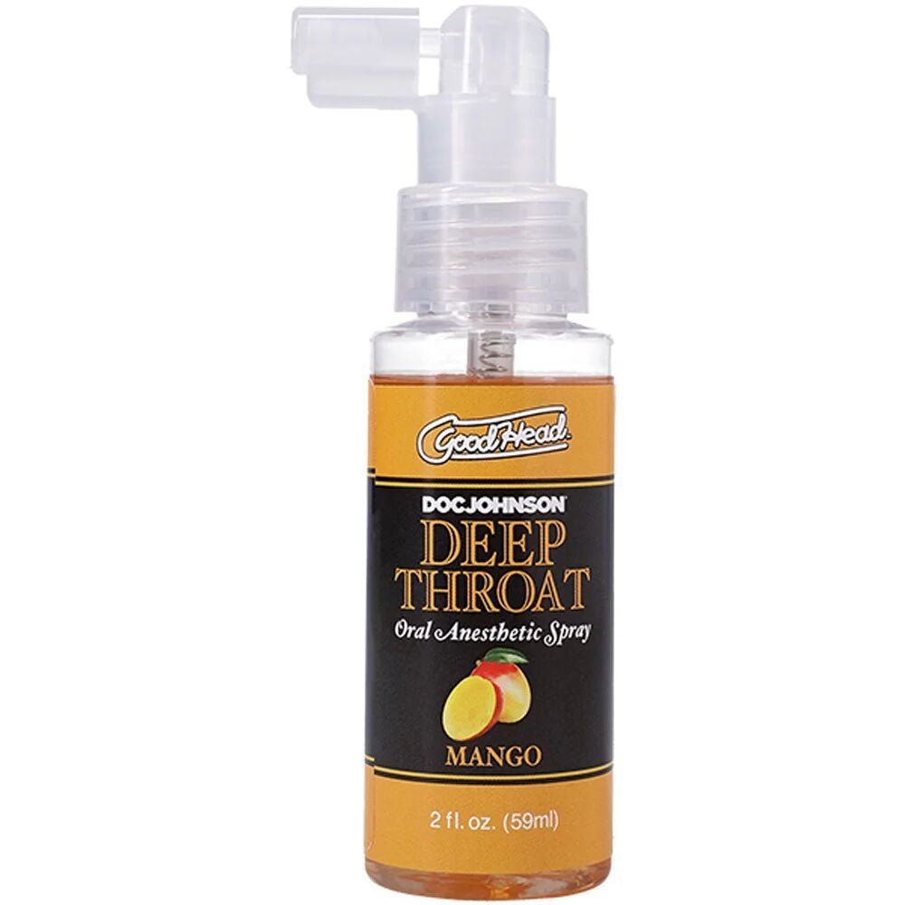 Спрей для мінету Doc Johnson GoodHead DeepThroat Spray - Mango 59мл (м'яте паковання!!!) - зображення 1