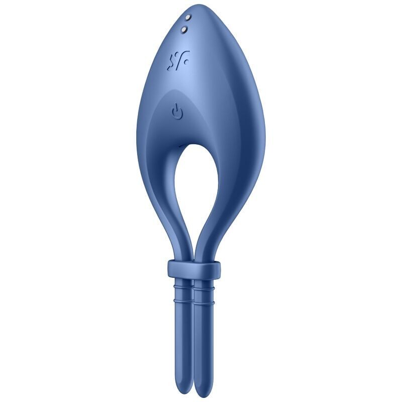 Ерекційне смарт-віброкільце ласо з регулюванням розміру Satisfyer Bullseye Blue - зображення 1