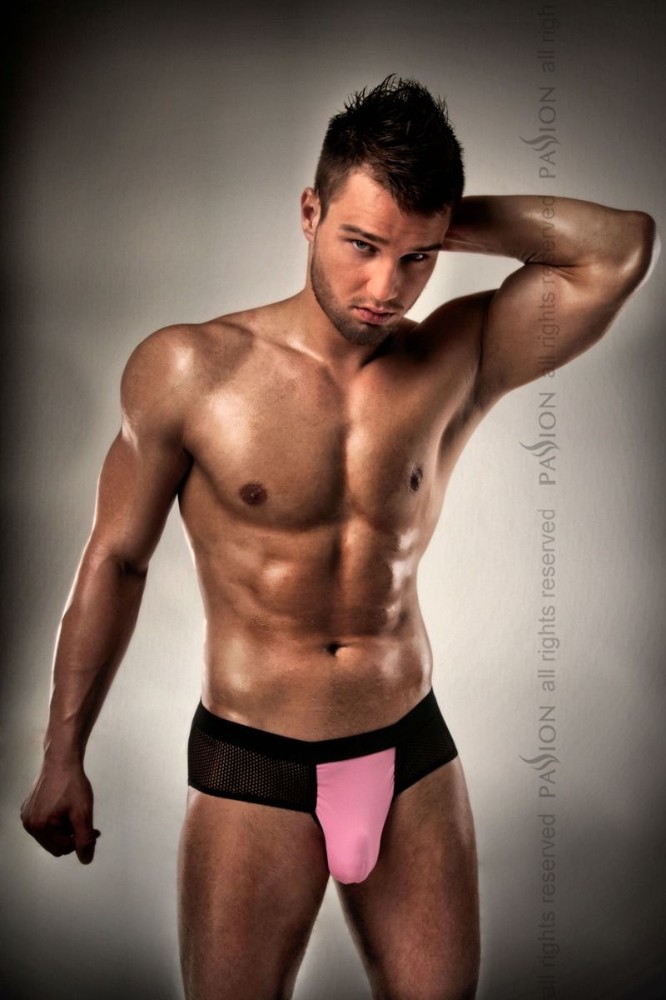 Чоловічі трусики з рожевим гульфіком Passion 007 THONG pink S/M - Passion - зображення 1