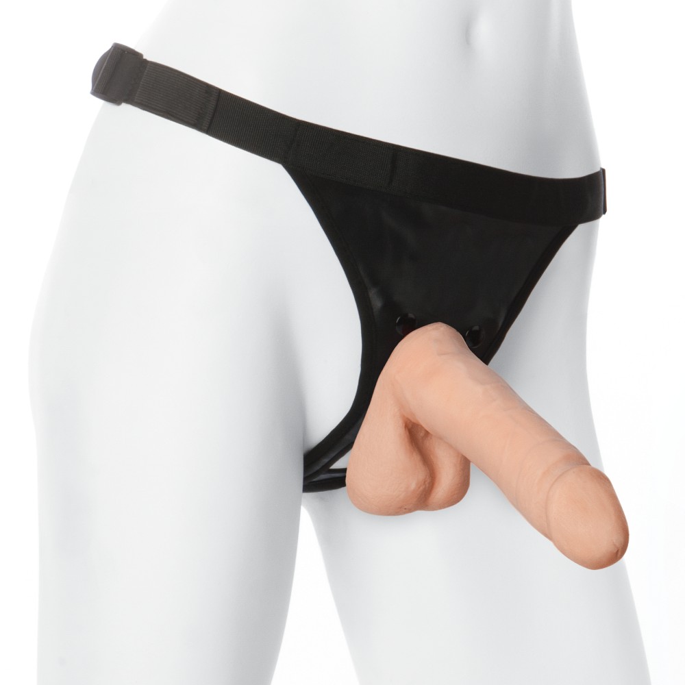 Трусики зі страпоном Doc Johnson Vac-U-Lock 7 Inch ULTRASKYN Ultra Harness, діаметр 4,3 см - зображення 1
