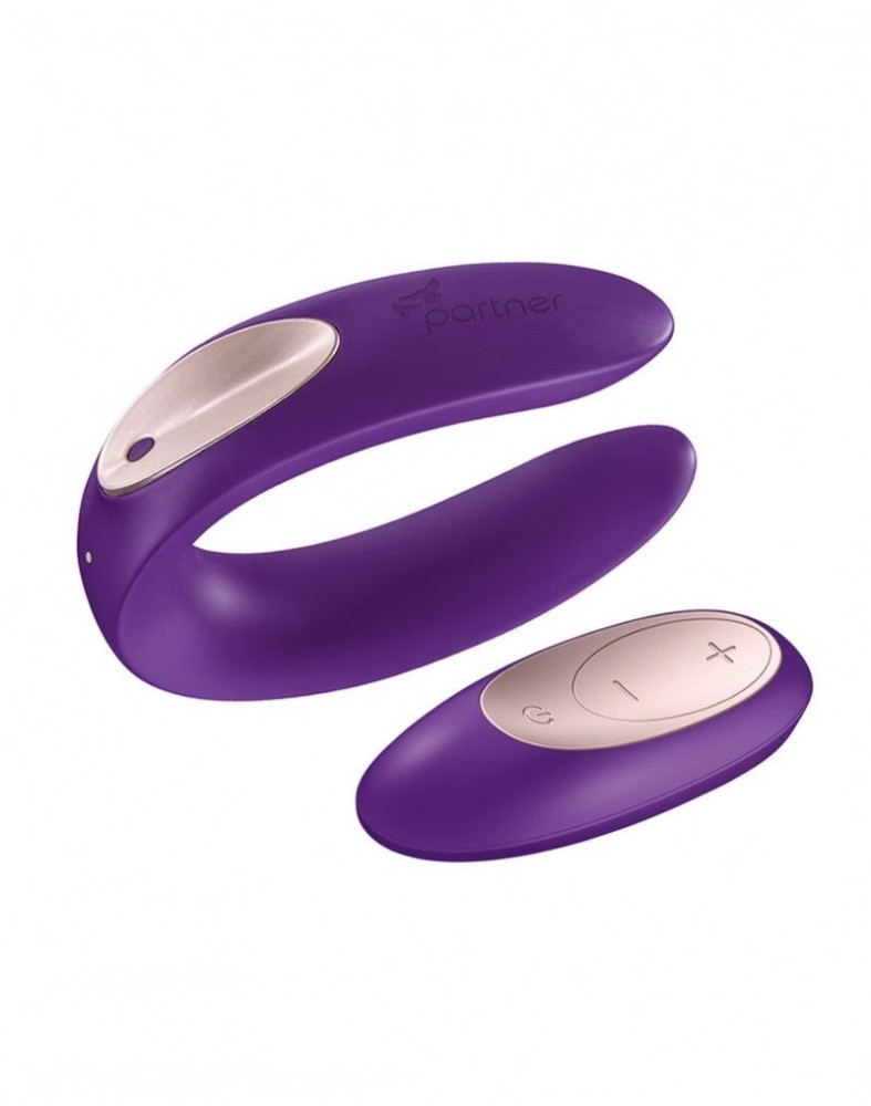 Вібратор для пар Satisfyer Double Plus Remote із пультом ДК та двома моторчиками - зображення 1