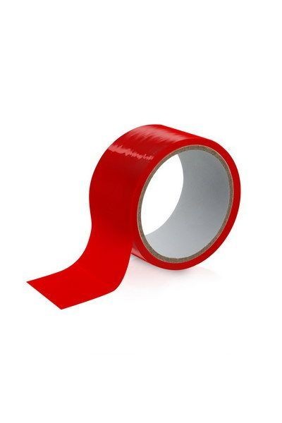 Скотч для бондажу Fetish Tentation Red (15 м), не липне до шкіри й волосків, лише сам до себе - зображення 1