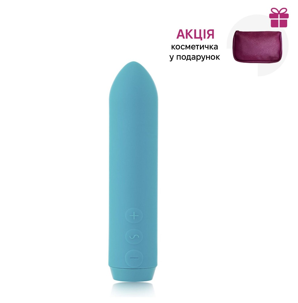 Мінівібратор Je Joue - Classic Bullet Vibrator Teal з глибокою вібрацією і фіксацією на палець + подарунок косметичка - зображення 1