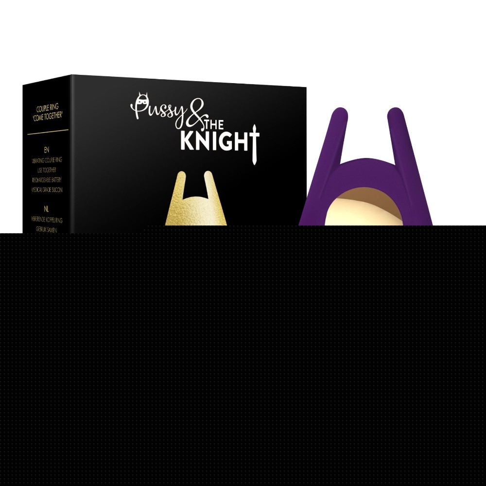 Ерекційне віброкільце Rianne S: The Pussy & The Knight Couple Ring, 10 режимів роботи, мед силікон - зображення 1