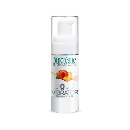 Лубрикант з ефектом вібрації Amoreane Med Liquid Vibrator Peach (30 мл) - зображення 1