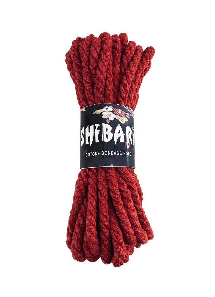 Бавовняна мотузка для шібарі Feral Feelings Shibari Rope, 8 м червона - зображення 1