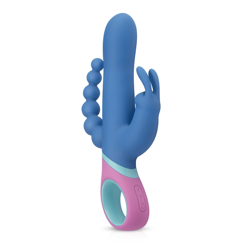 Вібратор-кролик з ротацією и анальним стимулятором PMV20 Vice - Double Vibrator - зображення 1