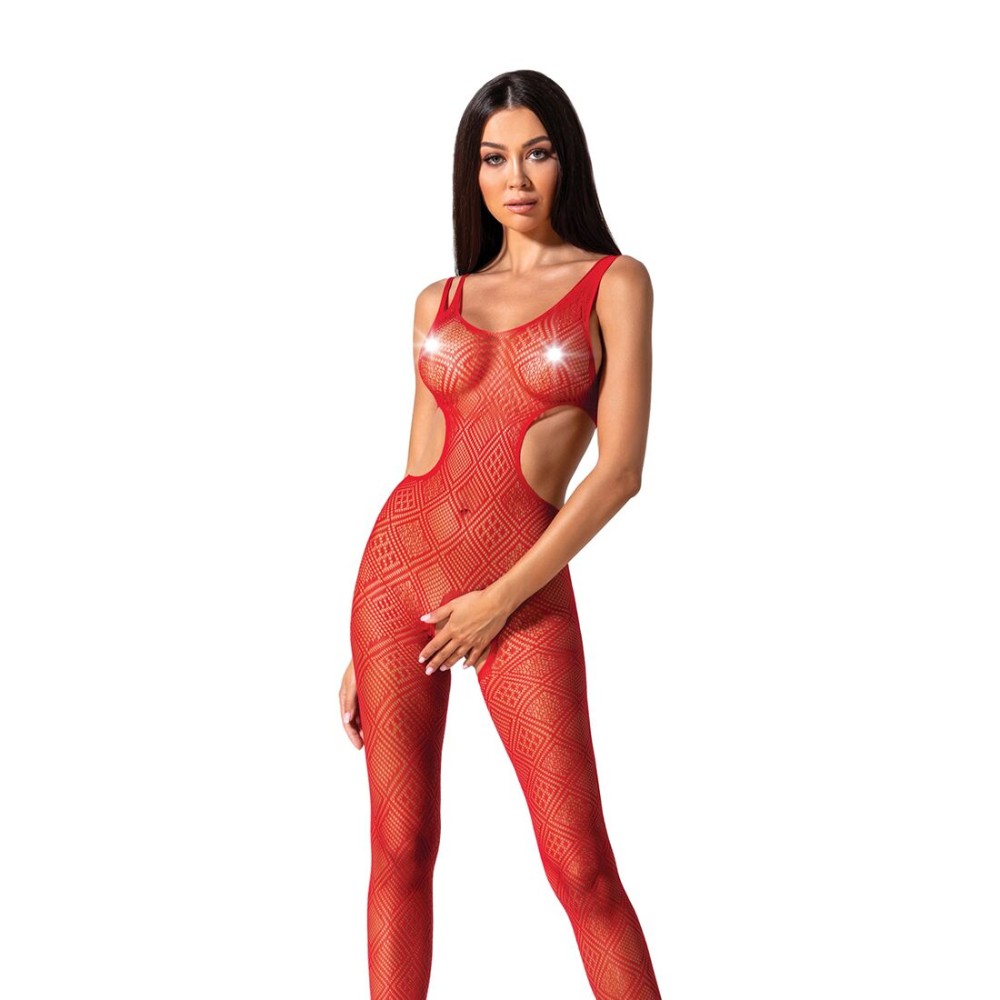 Еротичний бодістокінг з малюнком Passion BS085 red - зображення 1