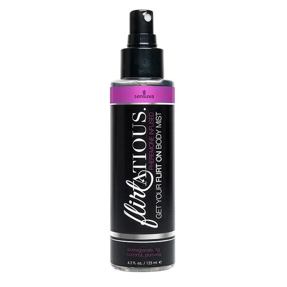Спрей-міст для тіла з феромонами Sensuva Flirtatious Pomegranate, Fig, Coconut & Plumeria (125 мл) - зображення 1