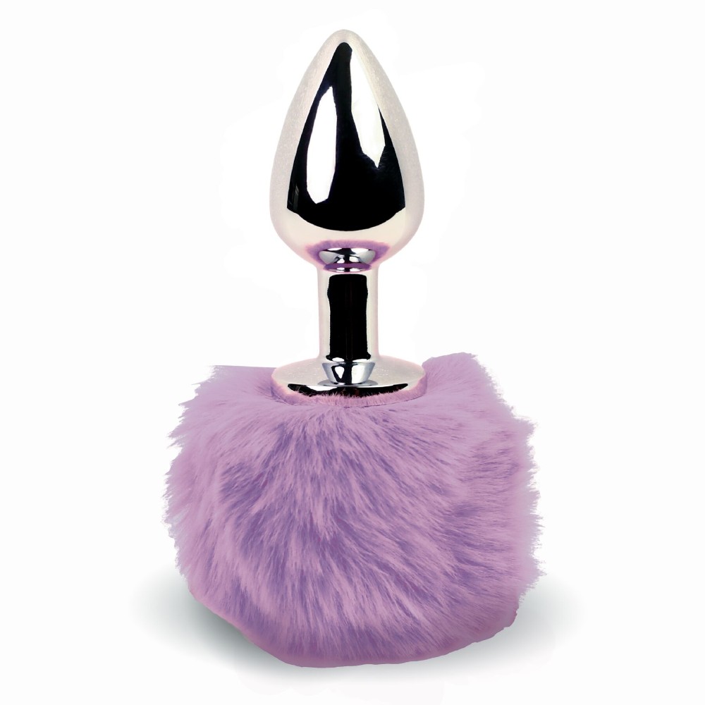 Анальна пробка FeelzToys - Bunny Tails Butt Plug Purple - зображення 1