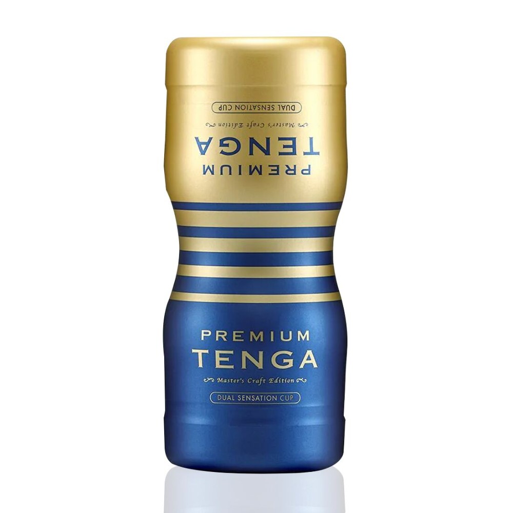 Мастурбатор Tenga Premium Dual Sensation Cup, двосторонній, з двома незалежними каналами - зображення 1