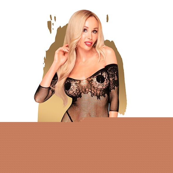 Бодістокінг з імітацією ліфа Penthouse - High Profile Black XL - зображення 1