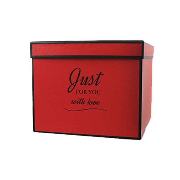 Подарункова коробка Just for you червона, S - 20х17х14, 5 см - зображення 1