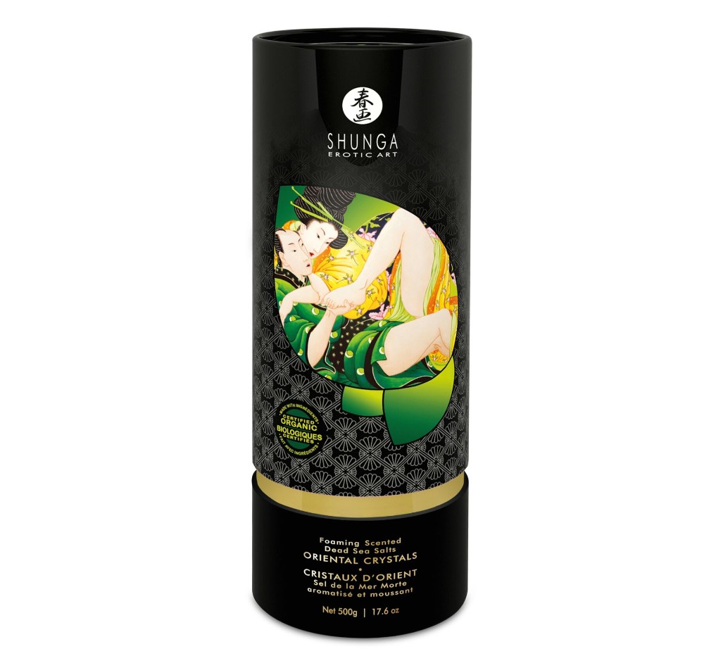 Сіль для ванни Shunga Oriental Crystals Bath Salts ORGANIC — Lotus Flower (500 г) сіль Мертвого моря - зображення 1