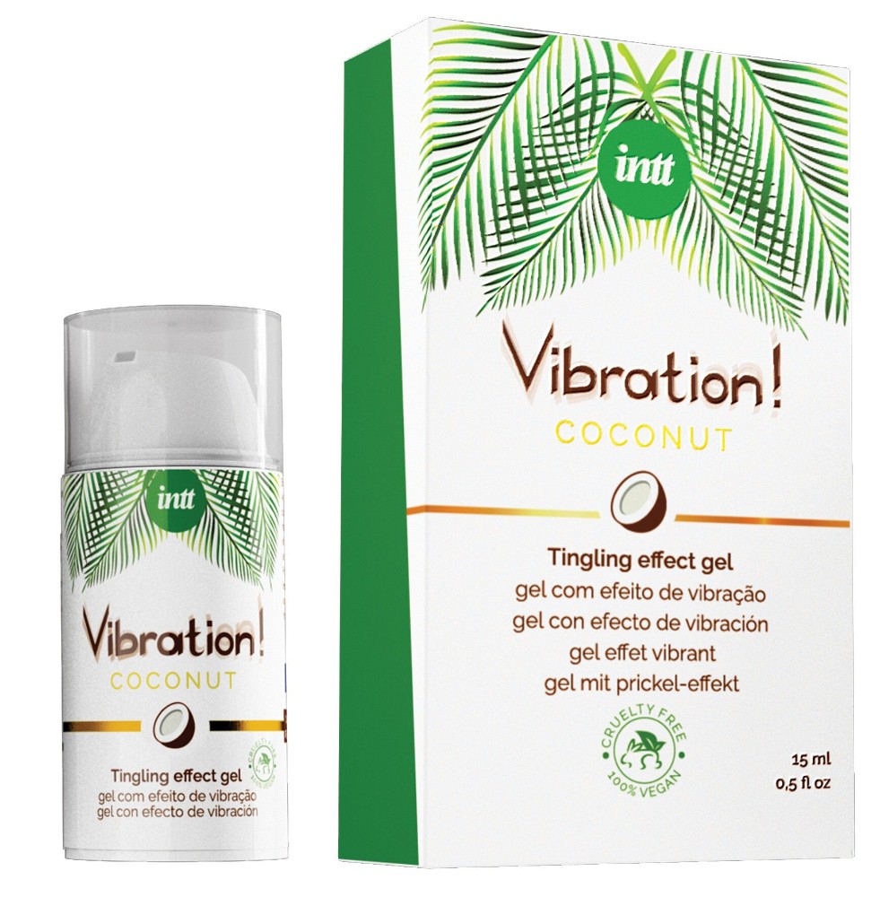 Рідкий вібратор Intt Vibration Coconut Vegan (15 мл), дуже смачний, діє до 30 хвилин - зображення 1