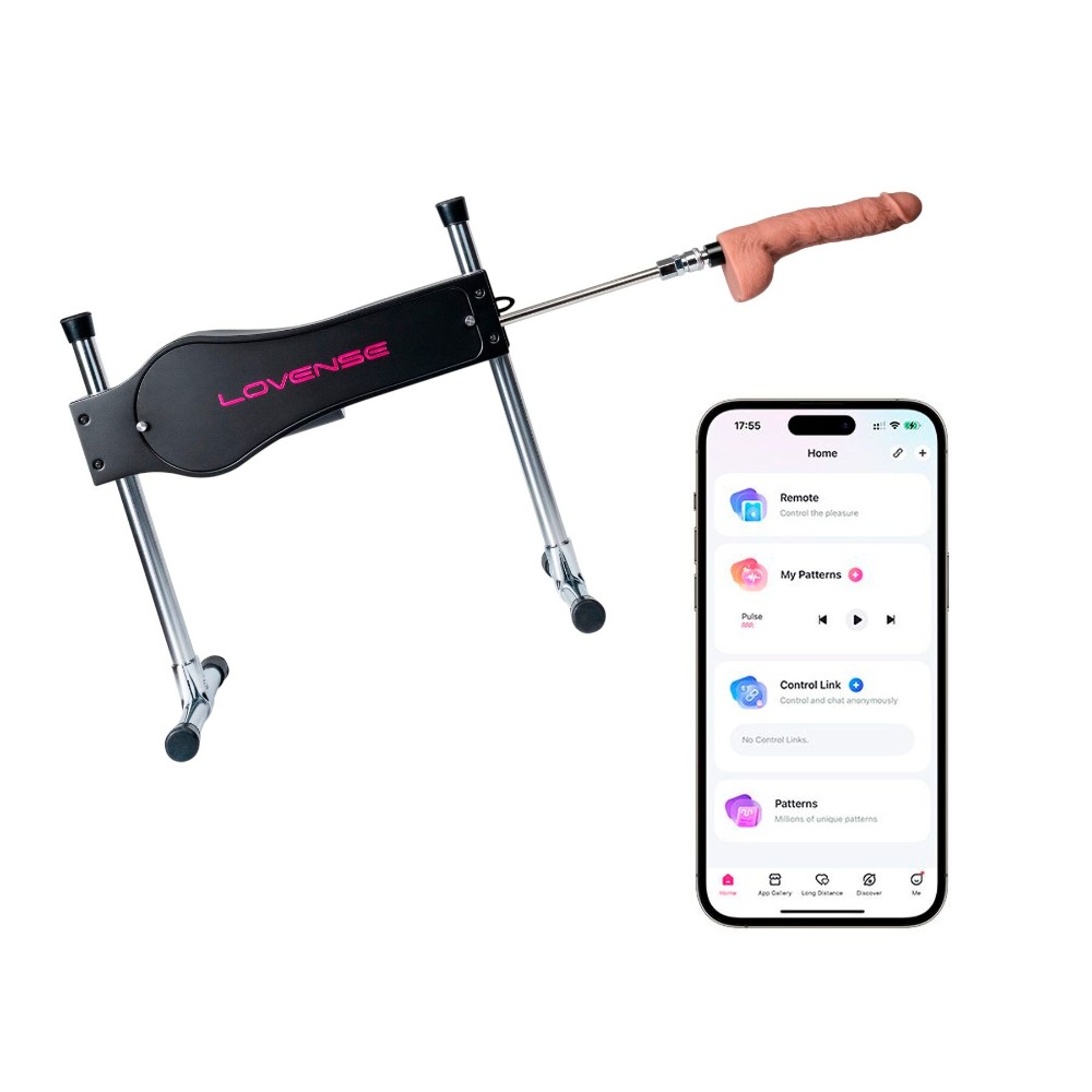 Смарт секс-машина Lovense Sex Machine, два штоки та фалоімітатори, можна для вебкаму - зображення 1
