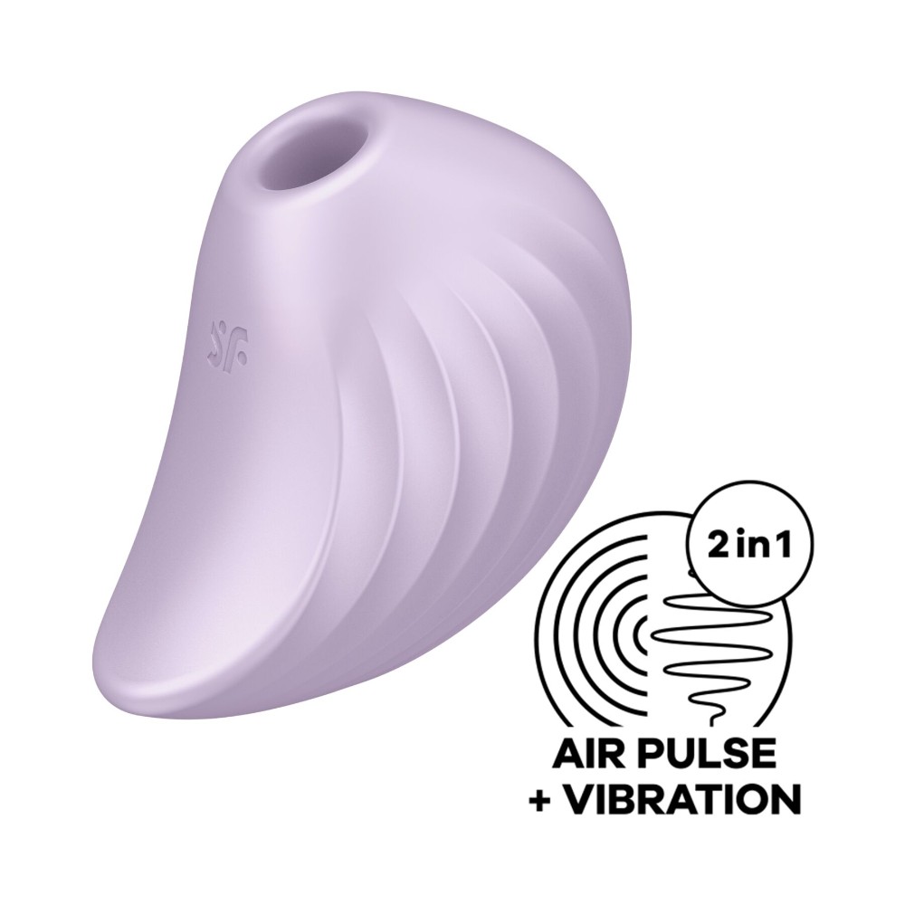 Вакуумний кліторальний стимулятор із вібрацією Satisfyer Pearl Diver Violet - зображення 1