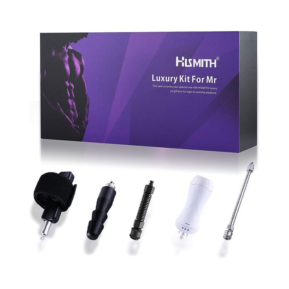 Набір адаптерів «для нього» для секс-машин Hismith KlicLok System Set for Him, з мастурбатором - зображення 1