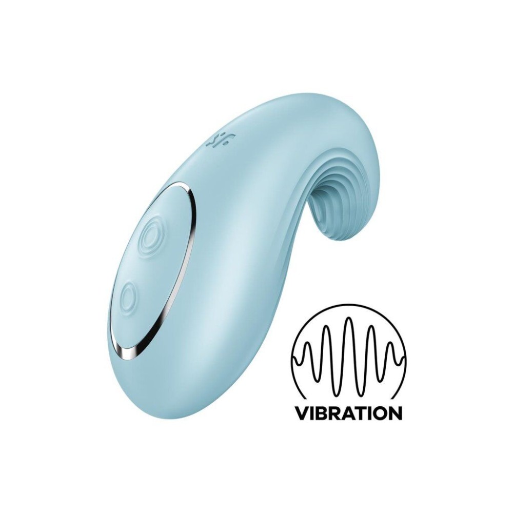 Вібратор Satisfyer Dipping Delight Light Blue, 2 мотори, гнучкий кінчик - зображення 1