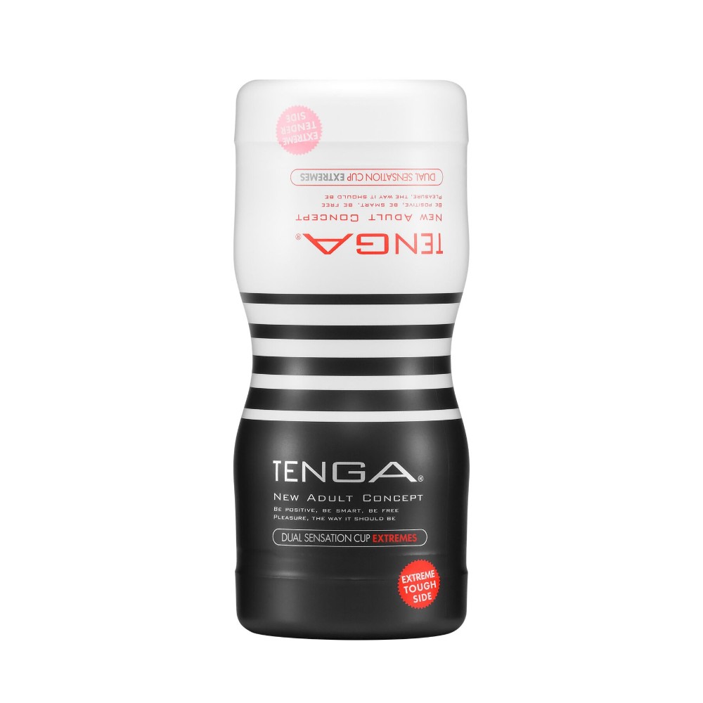 Мастурбатор Tenga Dual Sensation Cup EXTREMES, двосторонній, 2в1 — ніжна та жорстка стимуляція - зображення 1