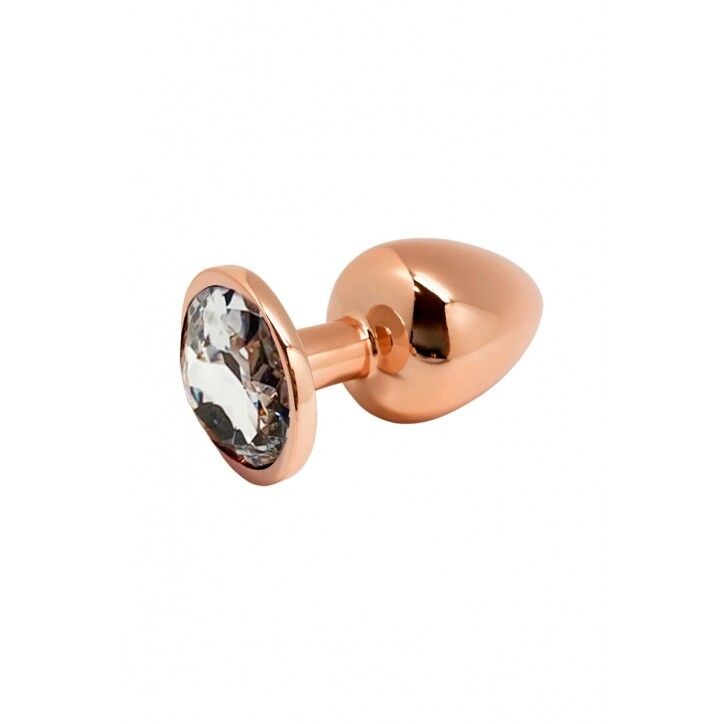 Металева анальна пробка Wooomy Tralalo Rose Gold Metal Plug Size M, діаметр 3,4 см, довжина 8 см - зображення 1