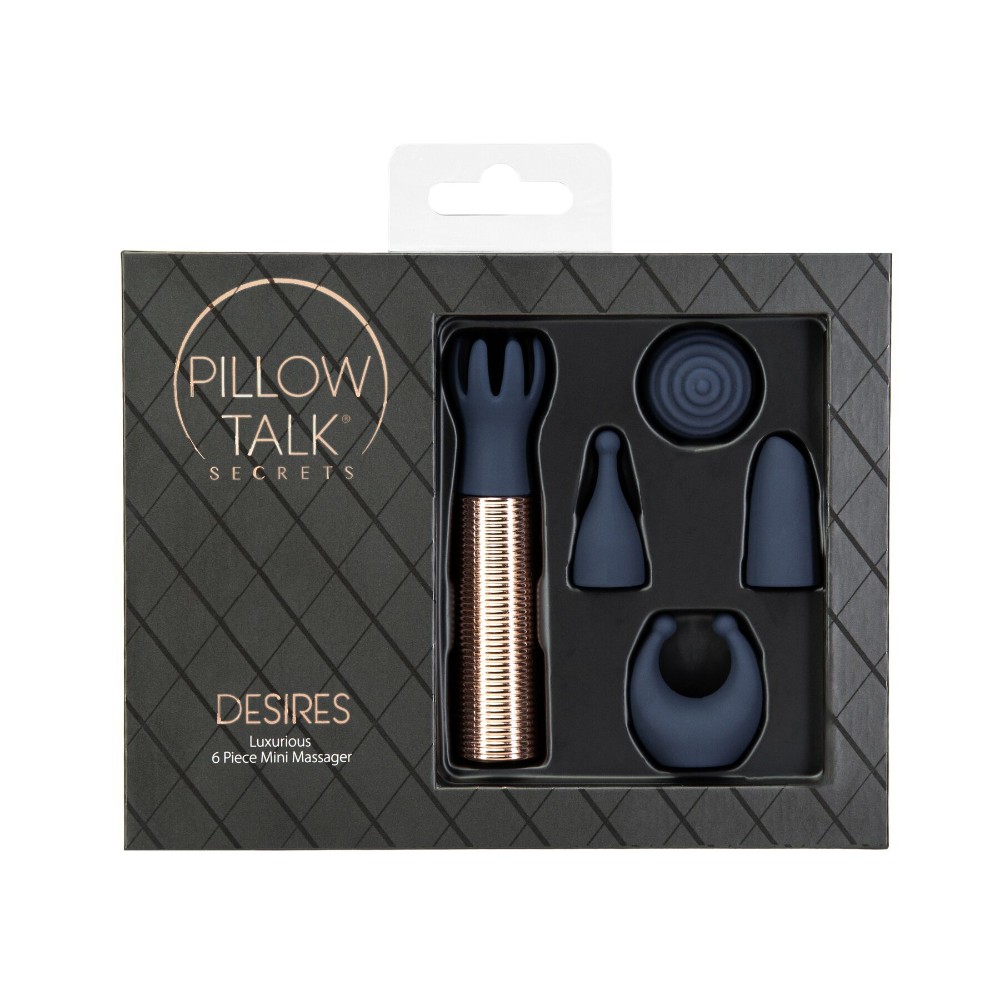 Вібромасажер Pillow Talk Secrets Desires 6-Piece Mini Massager Set - Navy - зображення 1