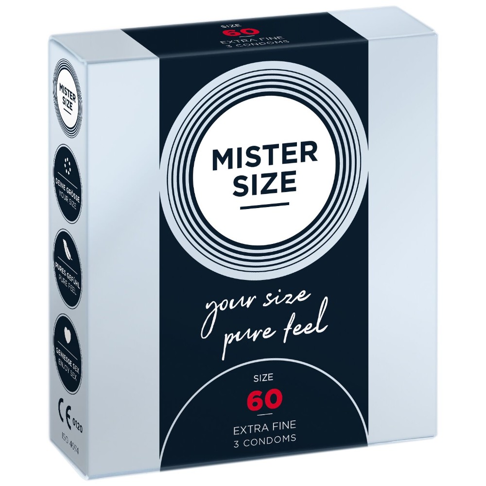 Презервативи Mister Size - pure feel - 60 (3 condoms), товщина 0,05 мм - зображення 1
