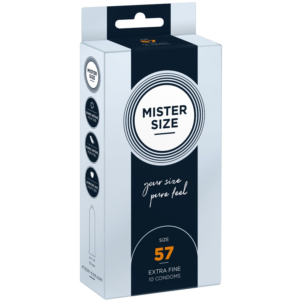 Презервативи Mister Size - pure feel - 57 (10 condoms), товщина 0,05 мм - зображення 1