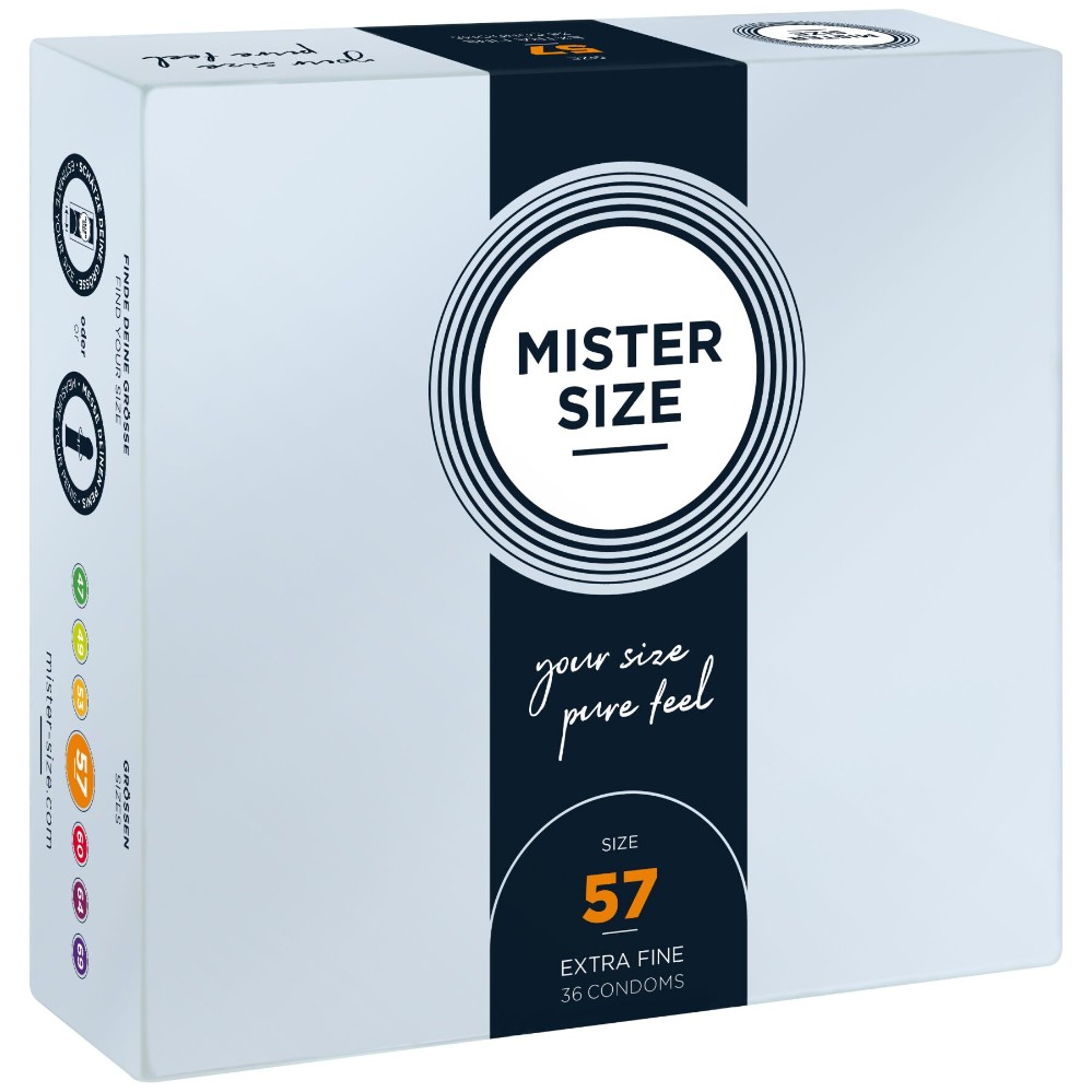 Презервативи Mister Size - pure feel - 57 (36 condoms), товщина 0,05 мм - зображення 1