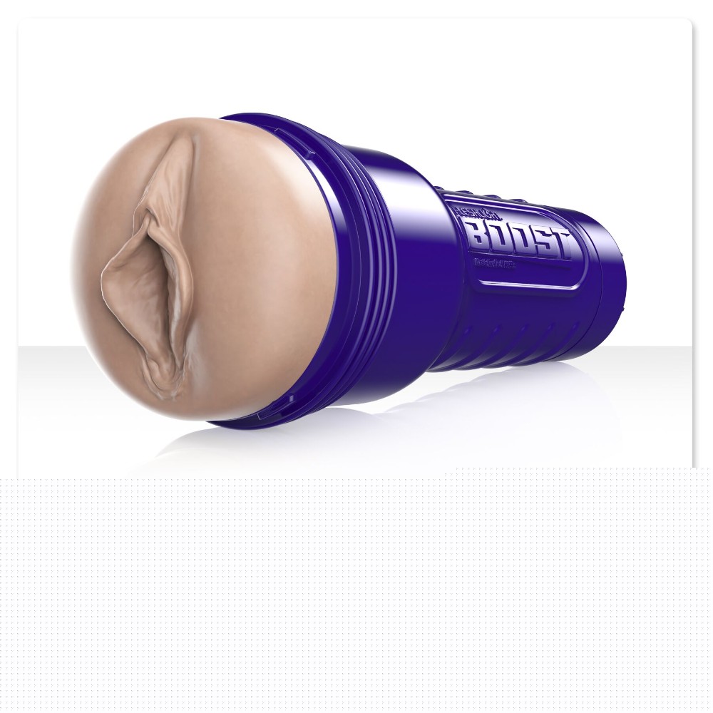 Мастурбатор-вагіна Fleshlight Boost Bang Light Medium Flesh, плаваючі кільця Turbo Tech - зображення 1