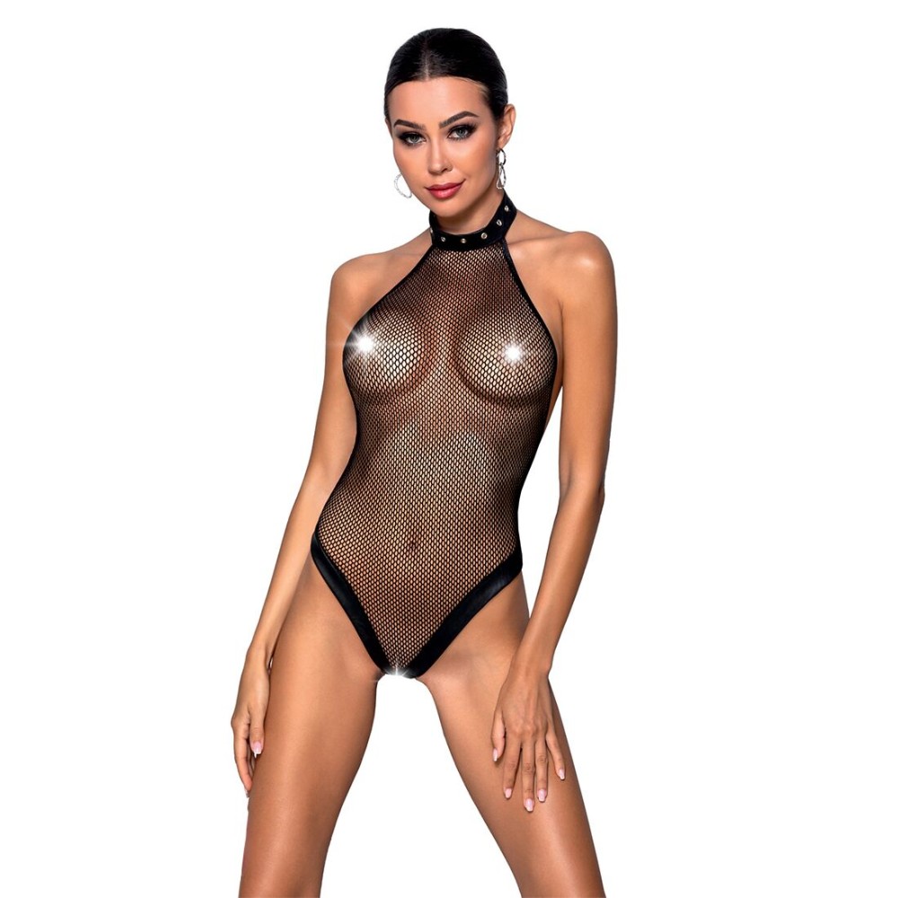 Боді-халтер з відкритим доступом Passion MOONLIGHT BODY L/XL black - зображення 1