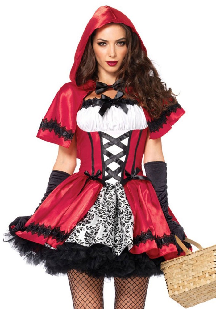 Еротичний костюм Червоної шапочки Leg Avenue Gothic Red Riding Hood XL, сукня, накидка - зображення 1