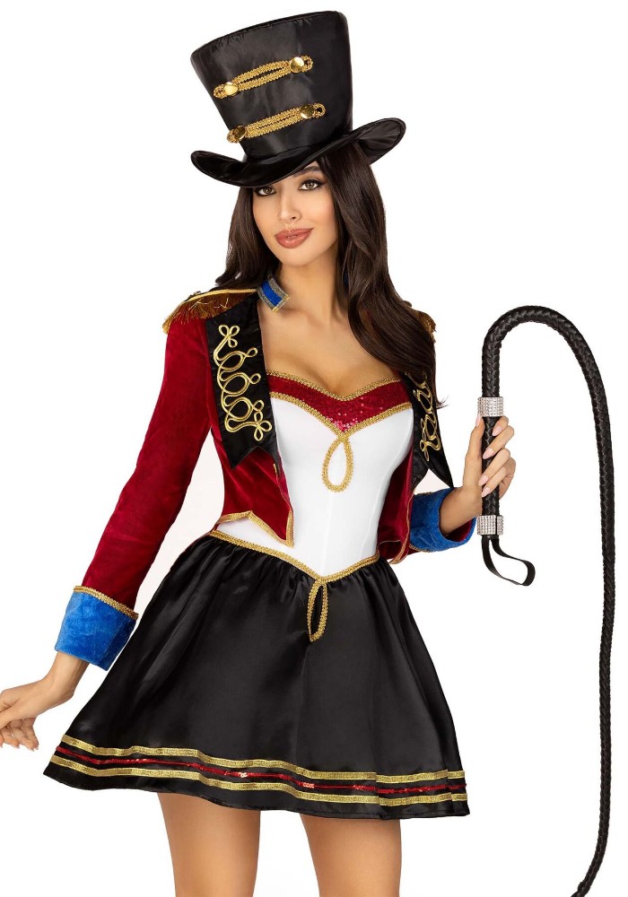 Костюм дресирувальниці Leg Avenue Ringmaster Costume S, сукня, капелюх - зображення 1