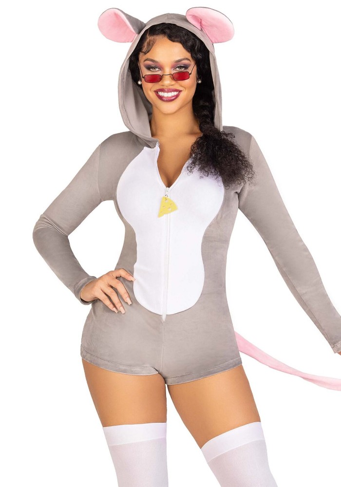 Комбінезон-костюм миші Leg Avenue Comfy Mouse M, з капюшоном - зображення 1