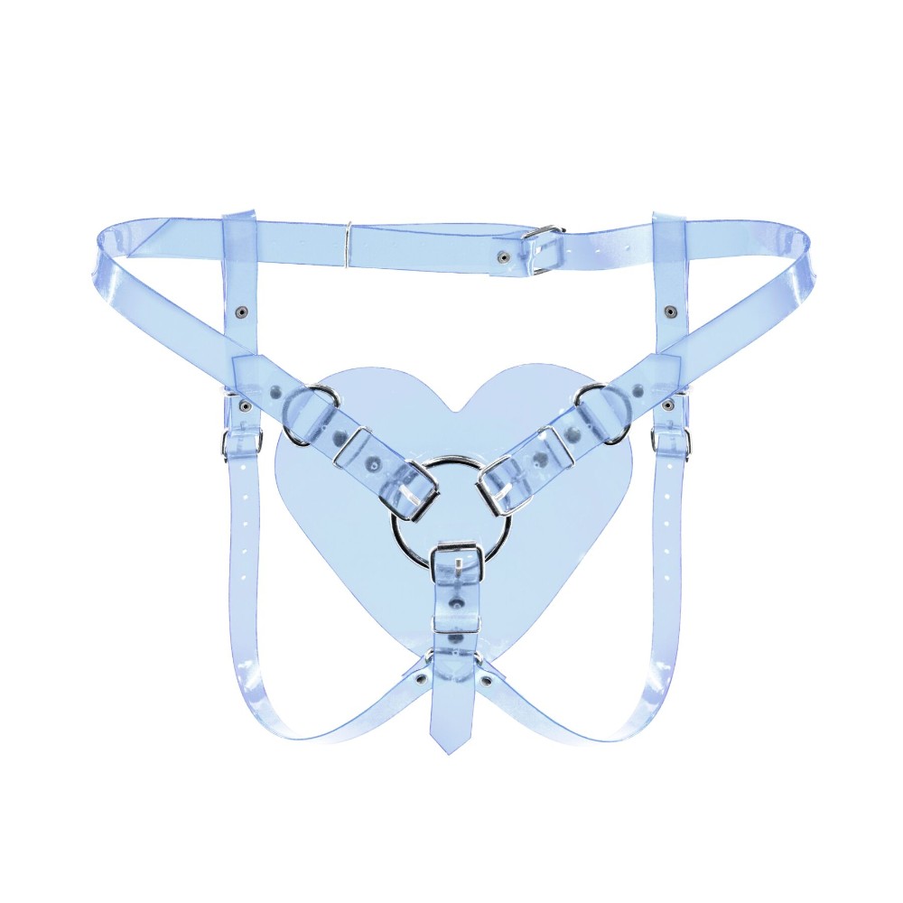 Трусики Серце для страпону Feral Feelings - Hearts Strap-on Belt Trasparent - зображення 1
