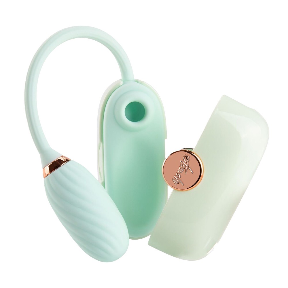 Вакуумний кліторальний стимулятор Otouch Louis Vibrate Teal з віброяйцем, у кейсі - зображення 1