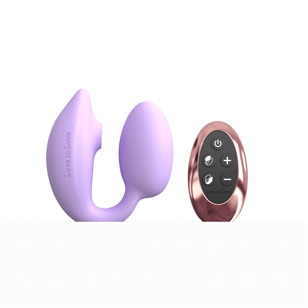 Віброяйце з вакуумною кліторальною стимуляцією Love To Love Wonderlover VIVA MAUVE - зображення 1