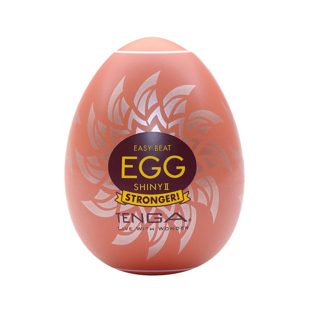 Мастурбатор-яйце Tenga Egg Shiny II, щільний TPE, пробник лубриканту 5 мл - зображення 1