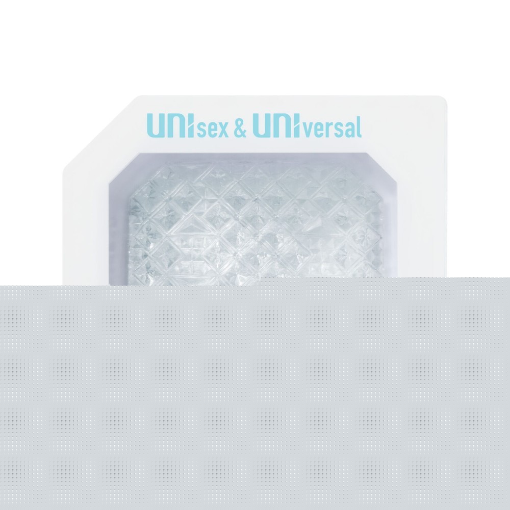 Унісекс-стимулятор Tenga UNI Diamond, білий, із зубчастим рельєфом, лубрикант у комплекті - зображення 1