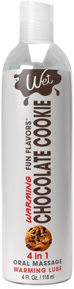 Зігрівальний лубрикант на водній основі Wet Warming Chocolate Cookie 4 in 1, без цукру (118 мл) - зображення 1