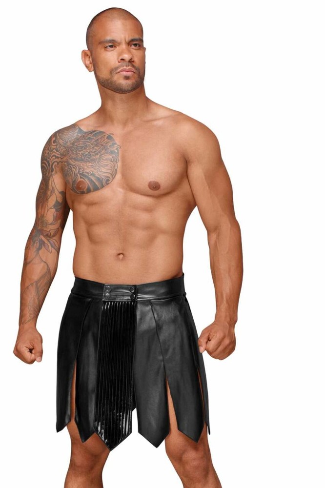 Чоловіча спідниця гладіатора Noir Handmade H053 Eco leather men's gladiator skirt, L, екошкіра - зображення 1