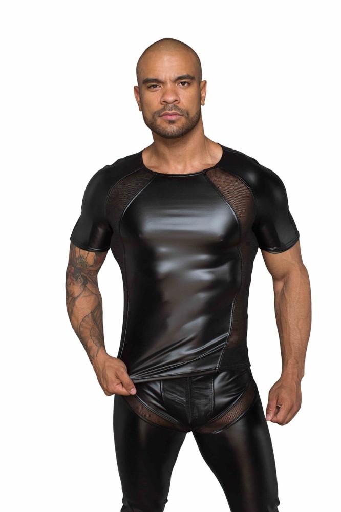 Футболка з мокрим ефектом Noir Handmade H056 Men's T-shirt made of powerwetlook, L - зображення 1